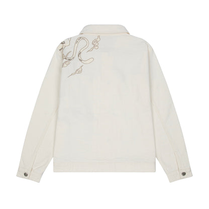 "yakuza" denim Jacket off white