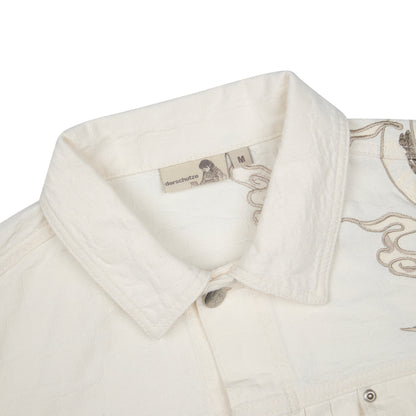 "yakuza" denim Jacket off white