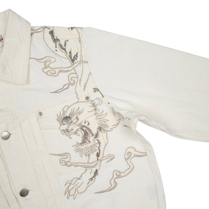 "yakuza" denim Jacket off white