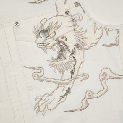 "yakuza" denim Jacket off white