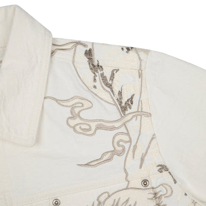 "yakuza" denim Jacket off white