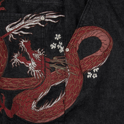 "yakuza" raw Denim black