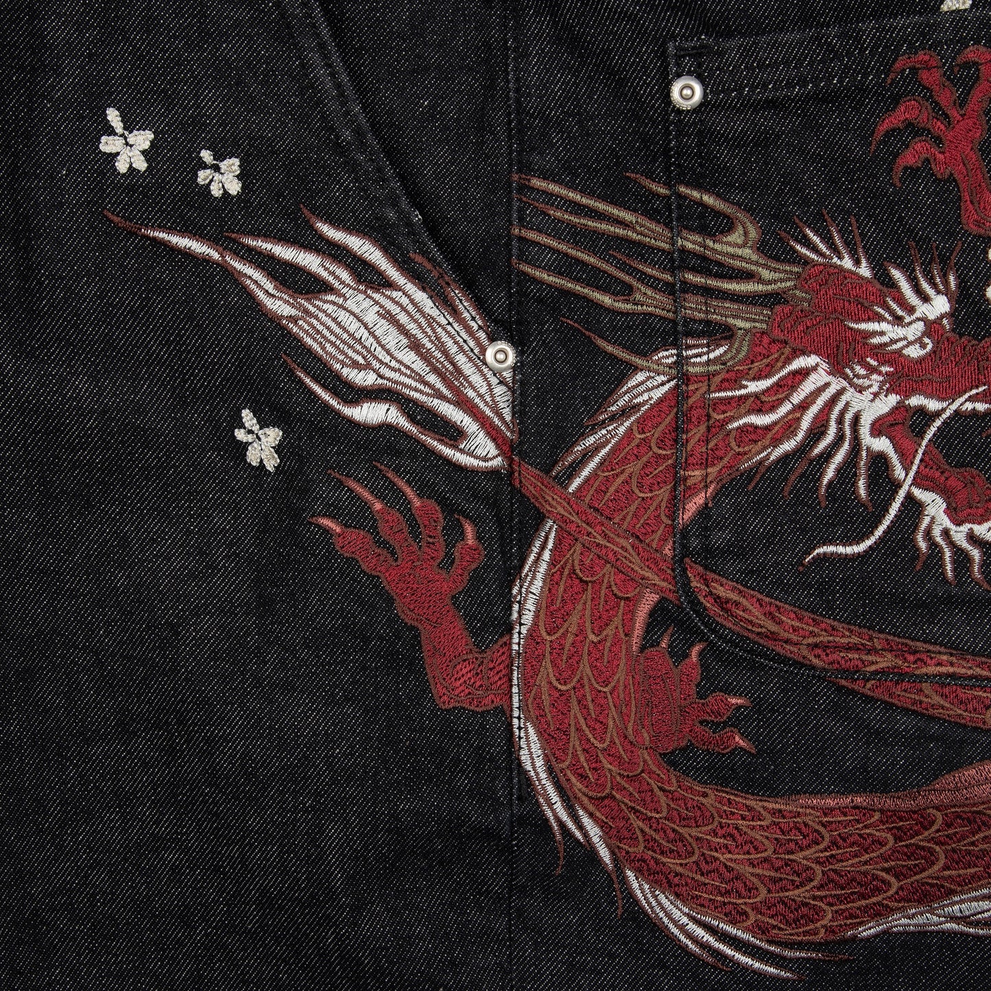 "yakuza" raw Denim black