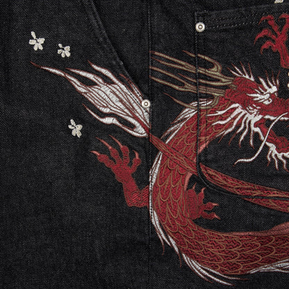 "yakuza" raw Denim black