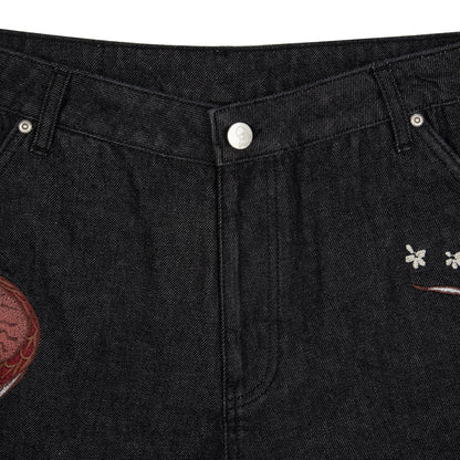 "yakuza" raw Denim black