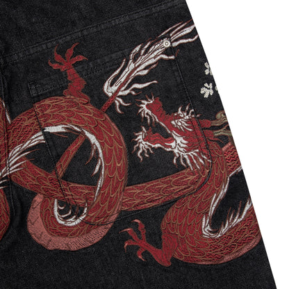 "yakuza" raw Denim black