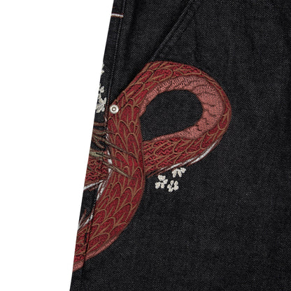 "yakuza" raw Denim black