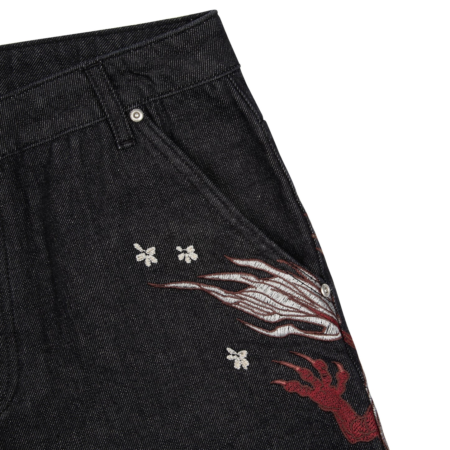 "yakuza" raw Denim black