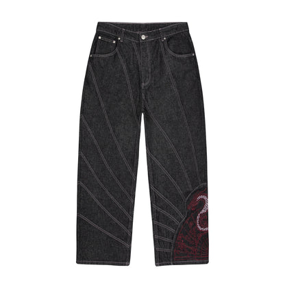 "yakuza" raw Denim black 03