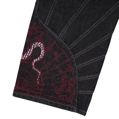 "yakuza" raw Denim black 03