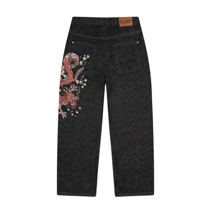 "yakuza" raw Denim black 01