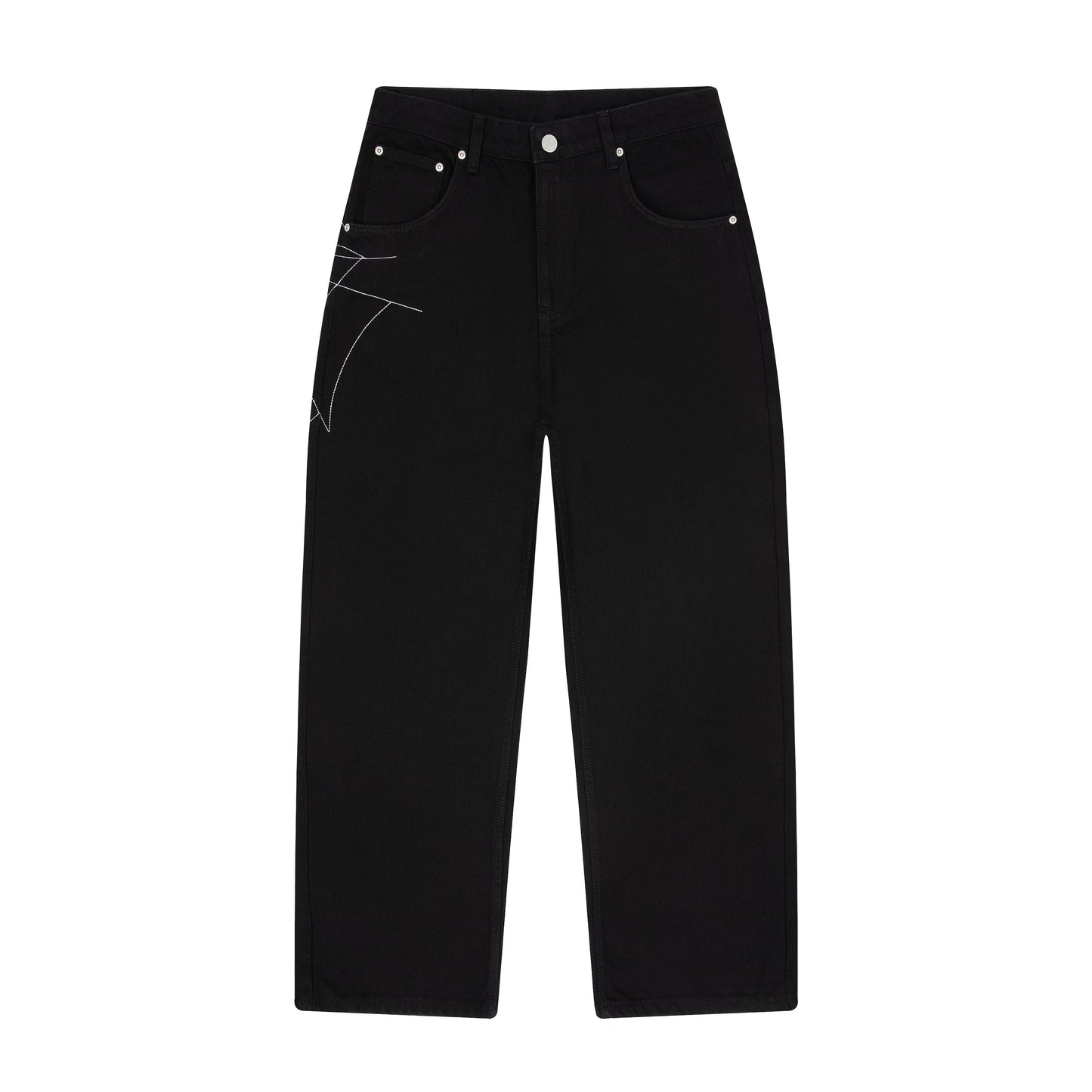 "spiderweb" raw Denim