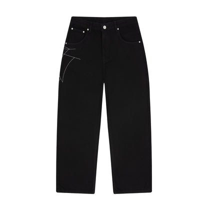 "spiderweb" raw Denim