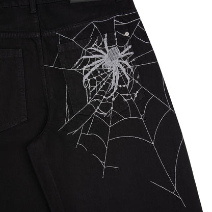 "spiderweb" raw Denim