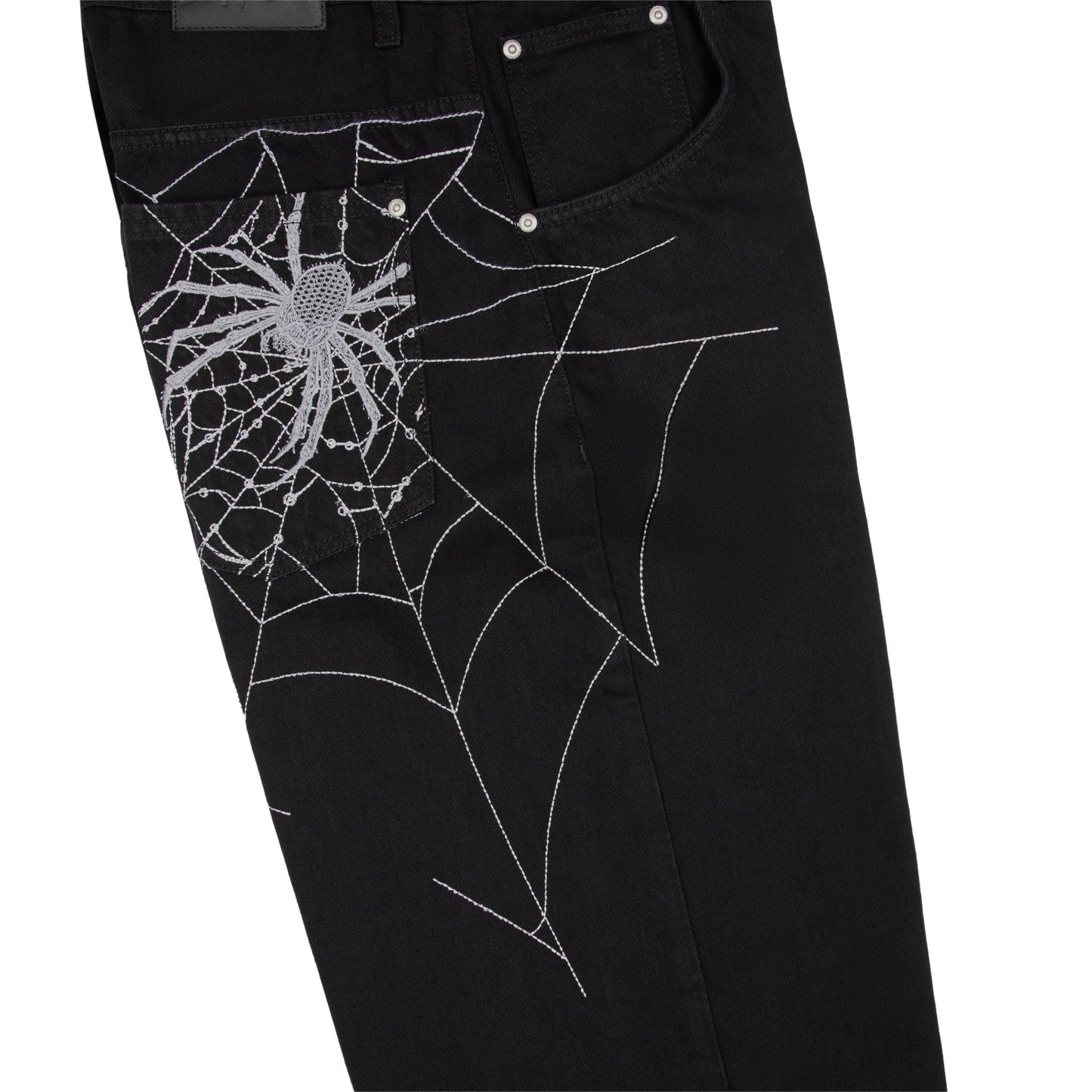 "spiderweb" raw Denim