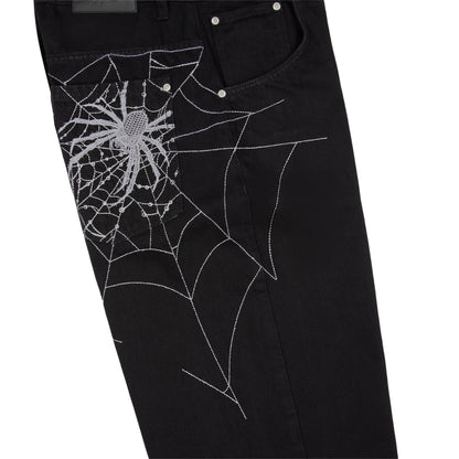 "spiderweb" raw Denim
