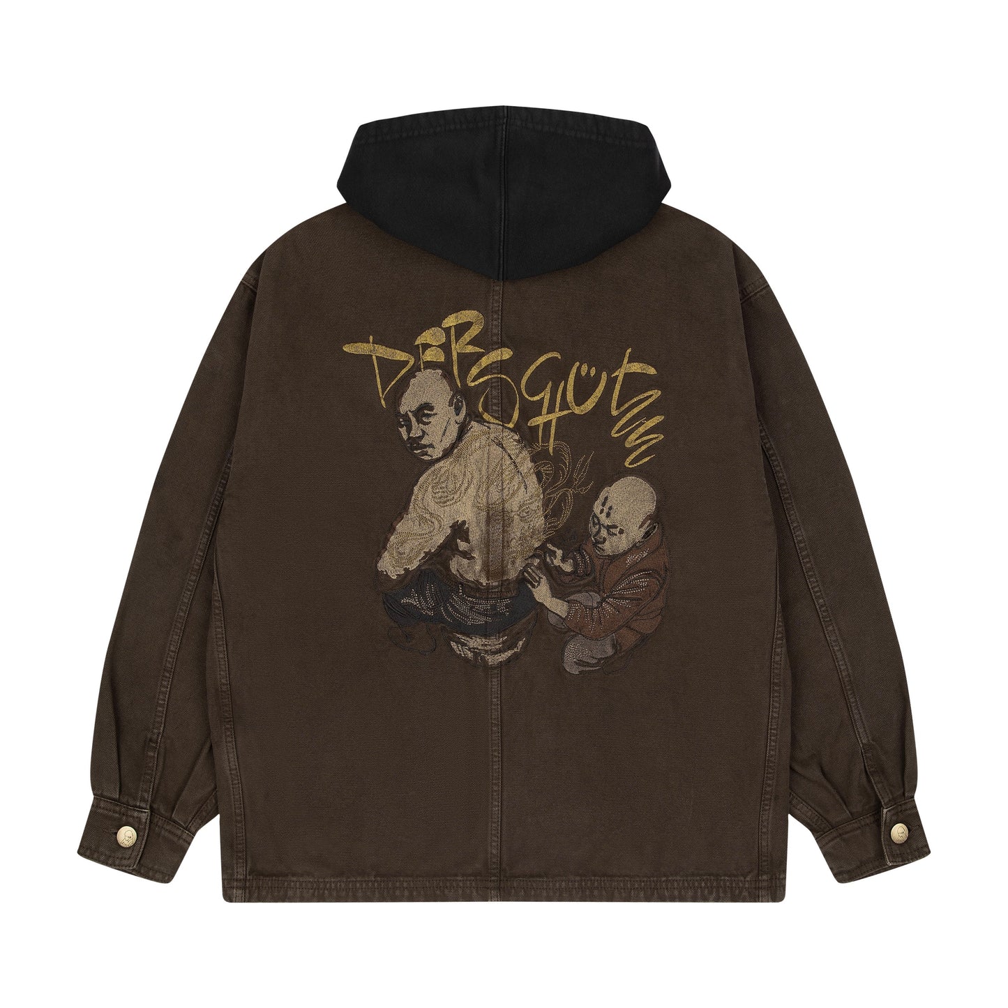 "yakuza" brown washed denim Jacket