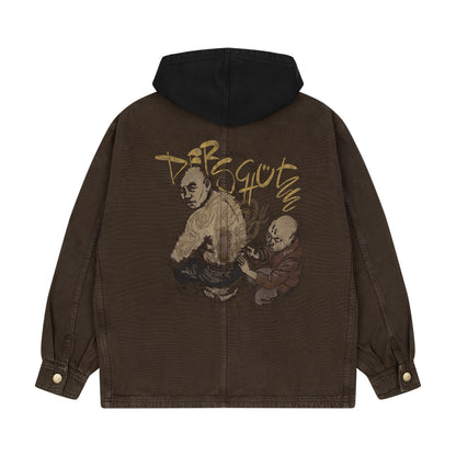 "yakuza" brown washed denim Jacket