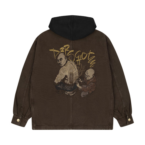 "yakuza" brown washed denim Jacket