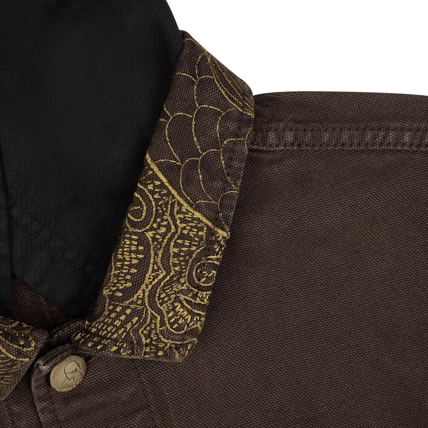 "yakuza" brown washed denim Jacket