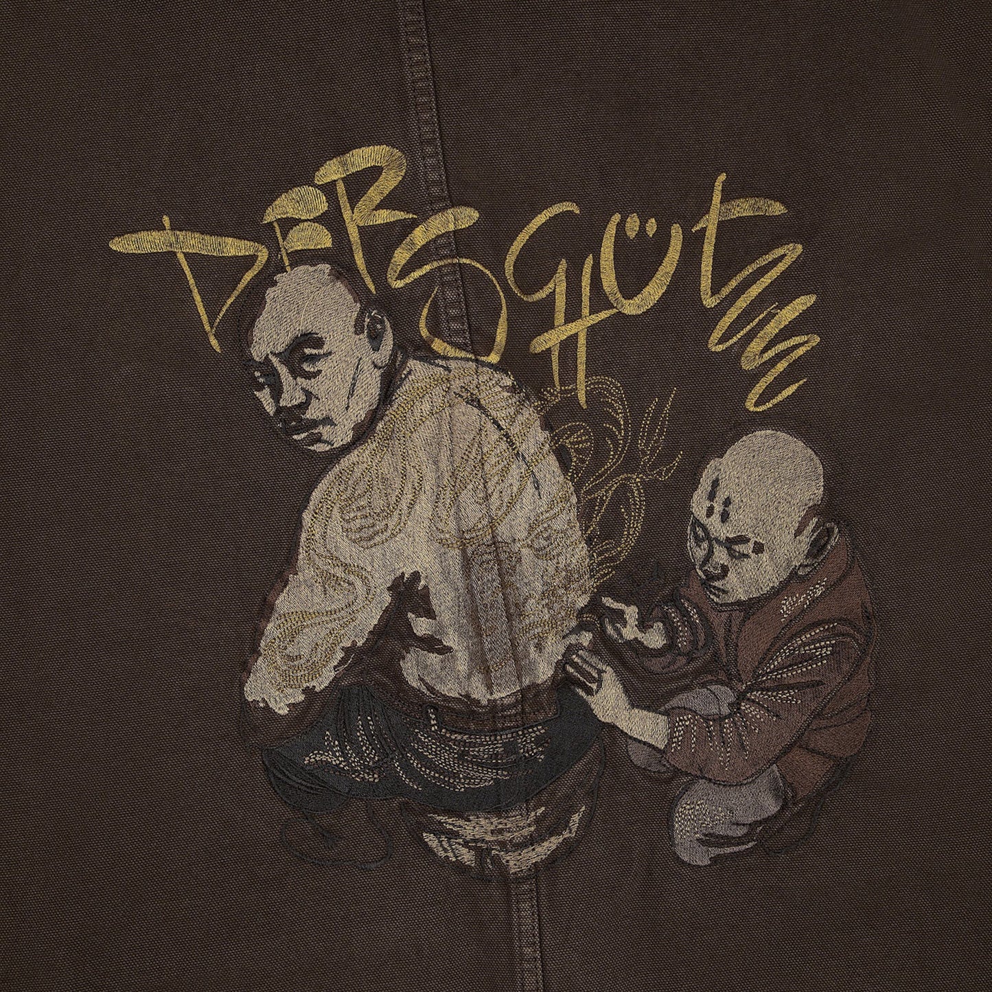 "yakuza" brown washed denim Jacket