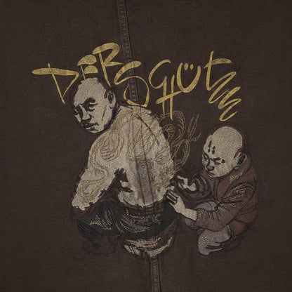 "yakuza" brown washed denim Jacket