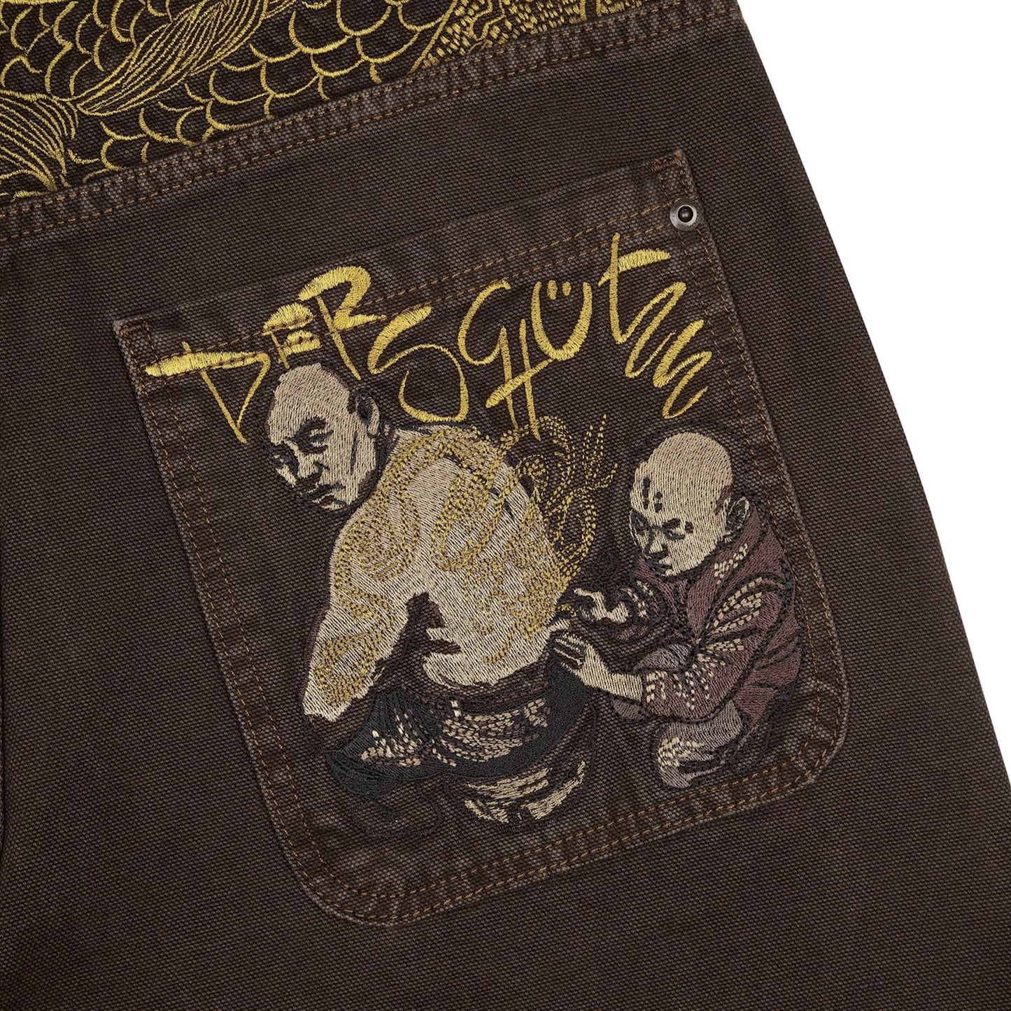 "yakuza" brown washed Denim