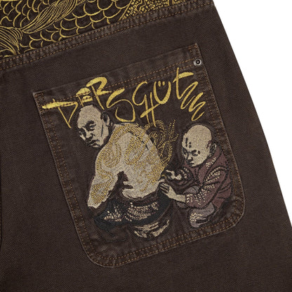 "yakuza" brown washed Denim
