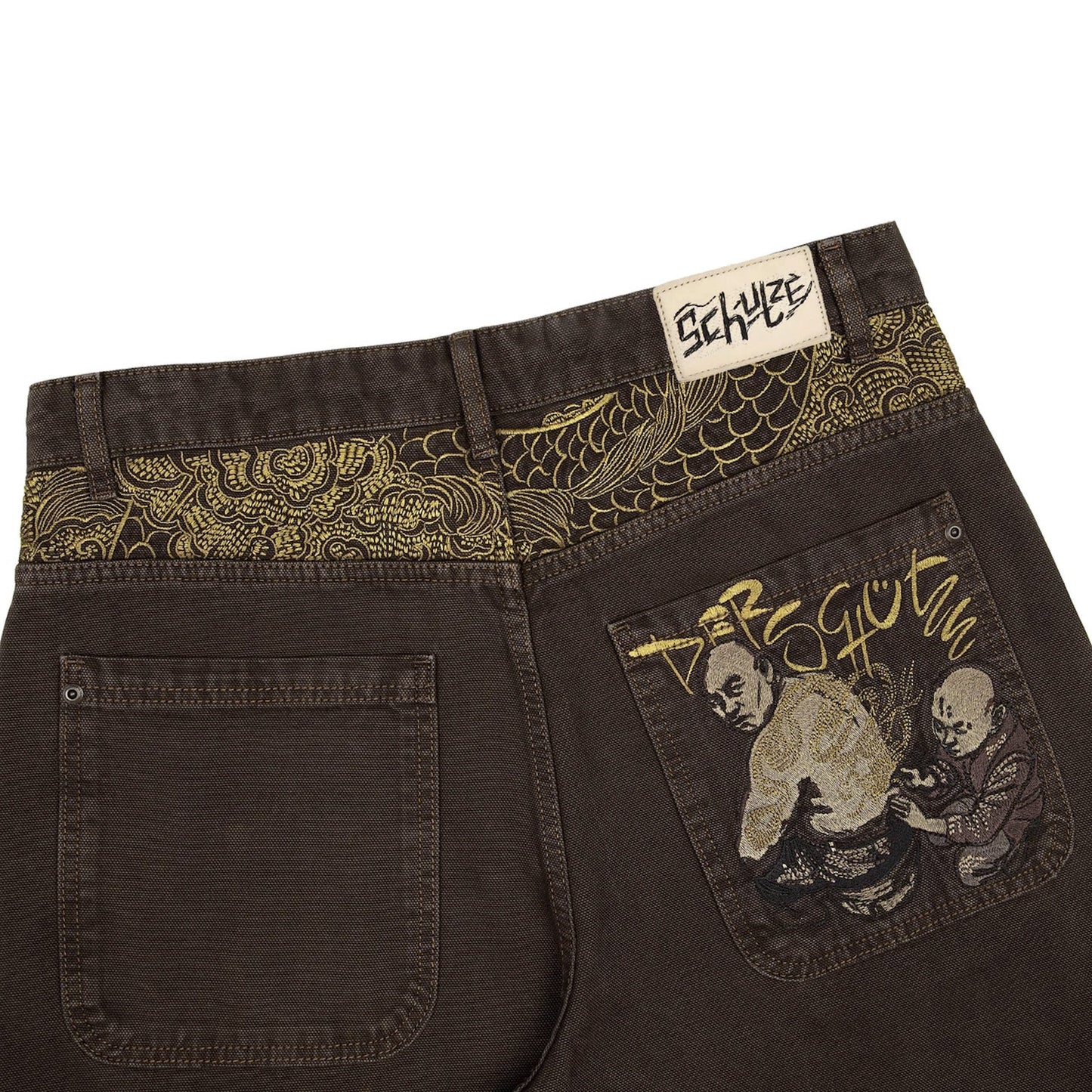 "yakuza" brown washed Denim
