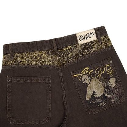 "yakuza" brown washed Denim