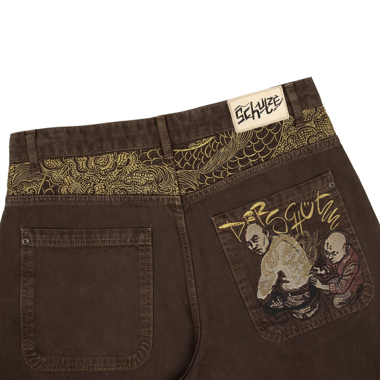"yakuza" brown washed Denim