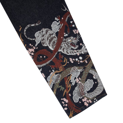 "yakuza" raw Denim blue