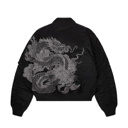 "yakuza" bomber Jacket black