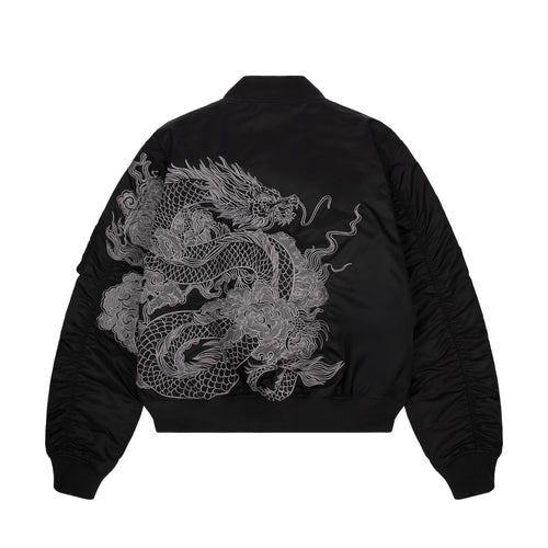 "yakuza" bomber Jacket black