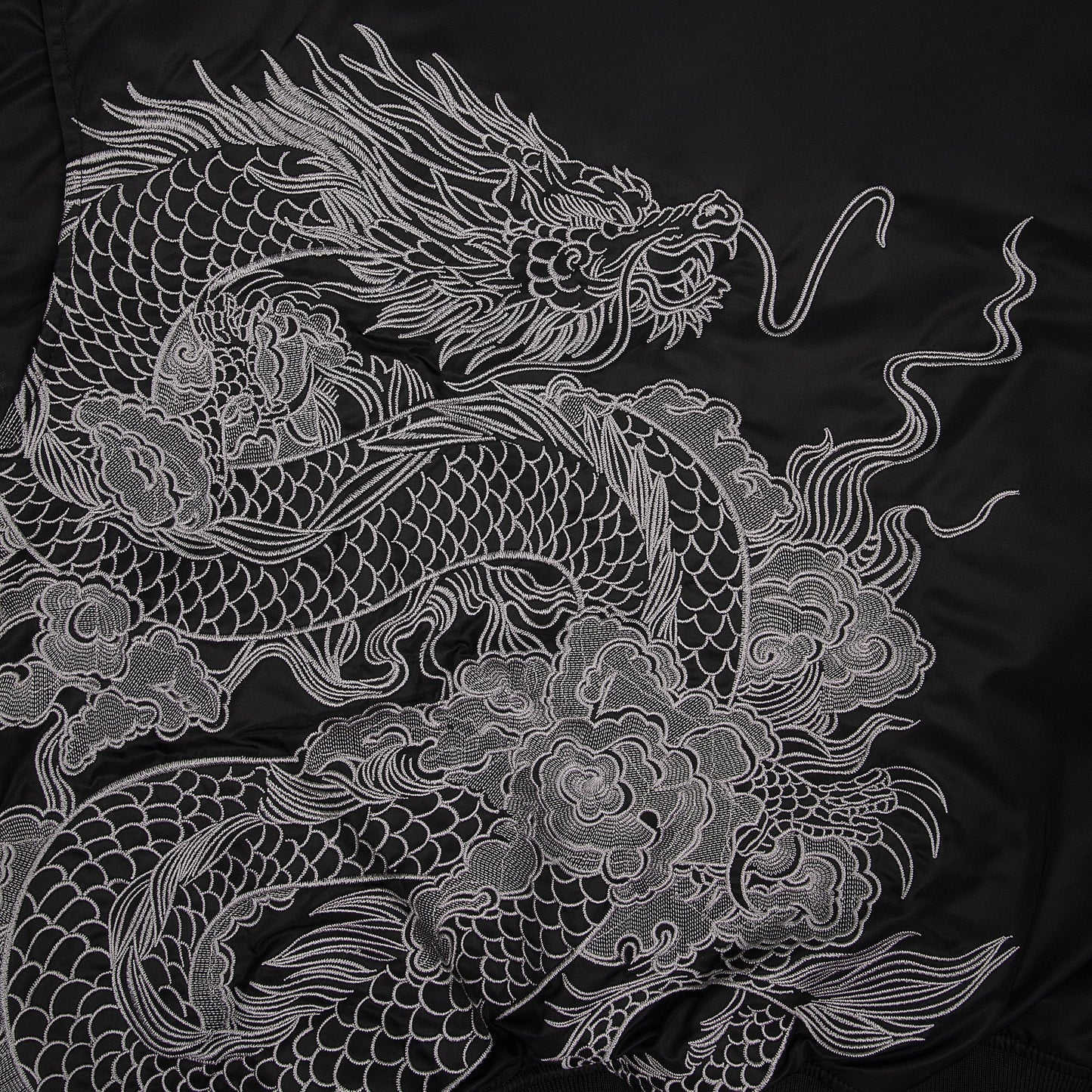 "yakuza" bomber Jacket black