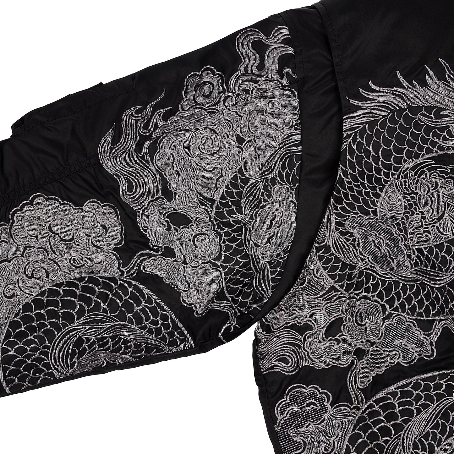 "yakuza" bomber Jacket black