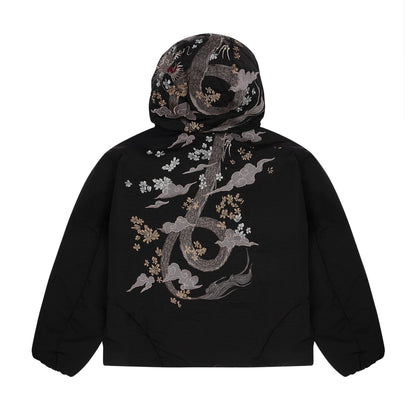 "yakuza" down Puffer jacket black