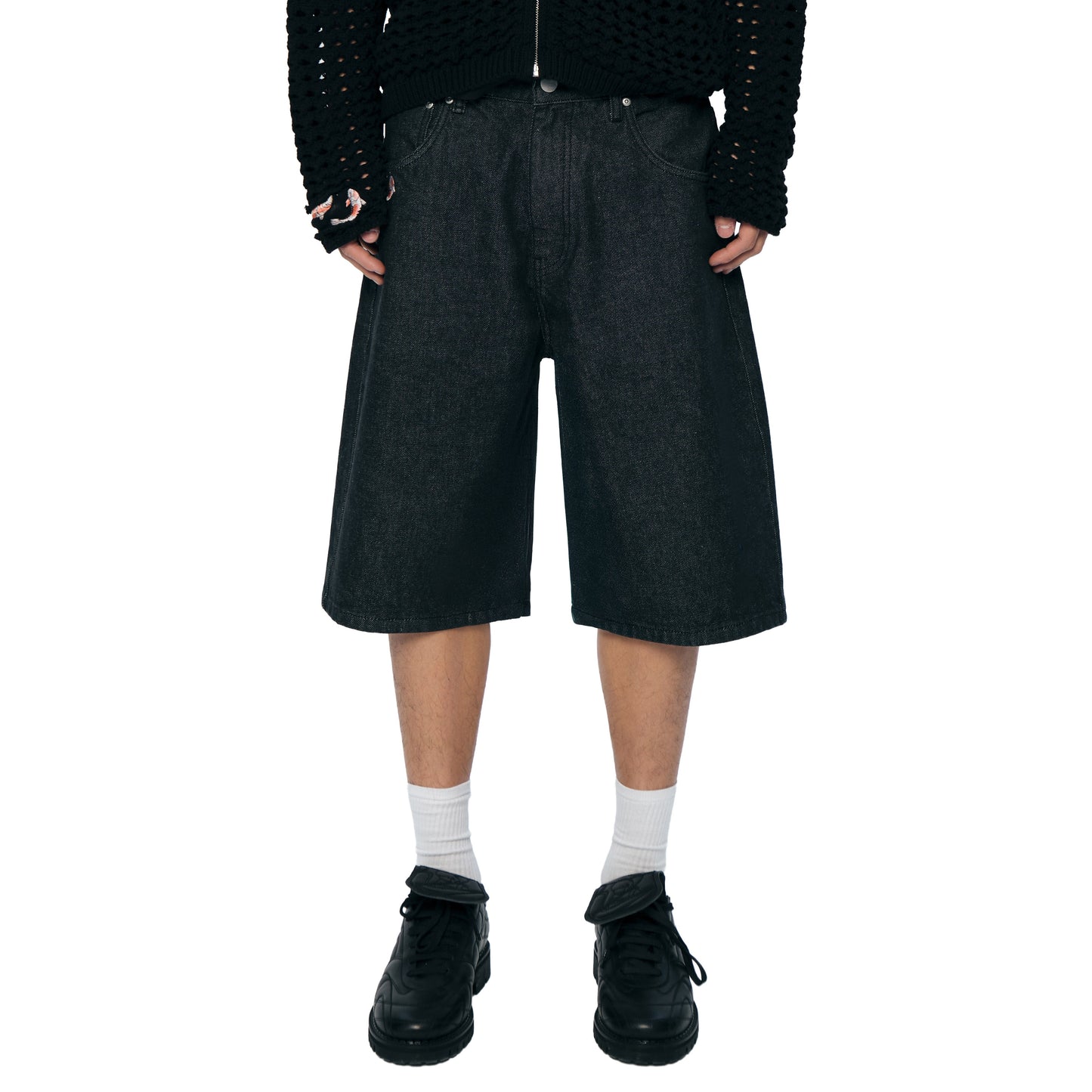 "koi fish v2" Jorts raw black