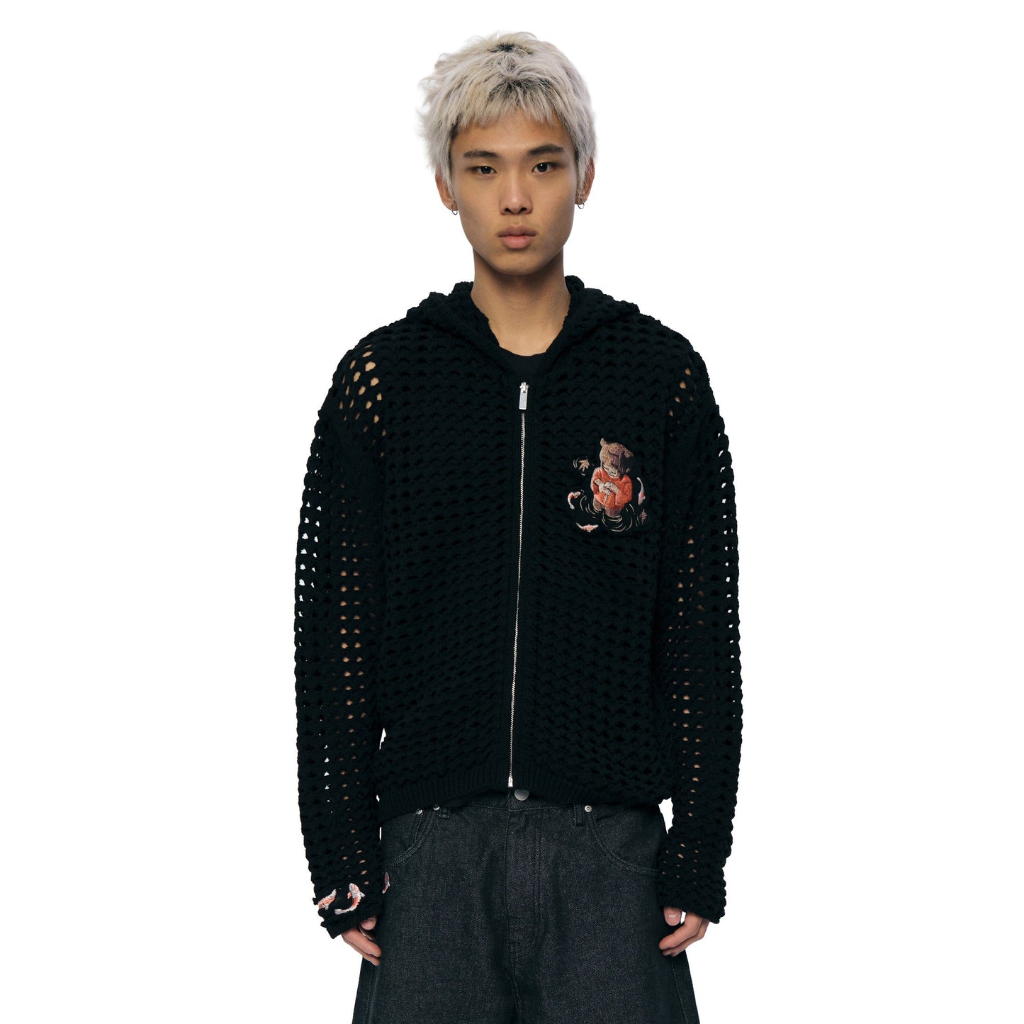 "koi fish v2" zip Knit