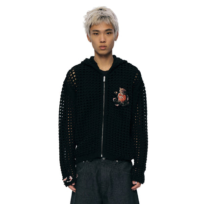 "koi fish v2" zip Knit