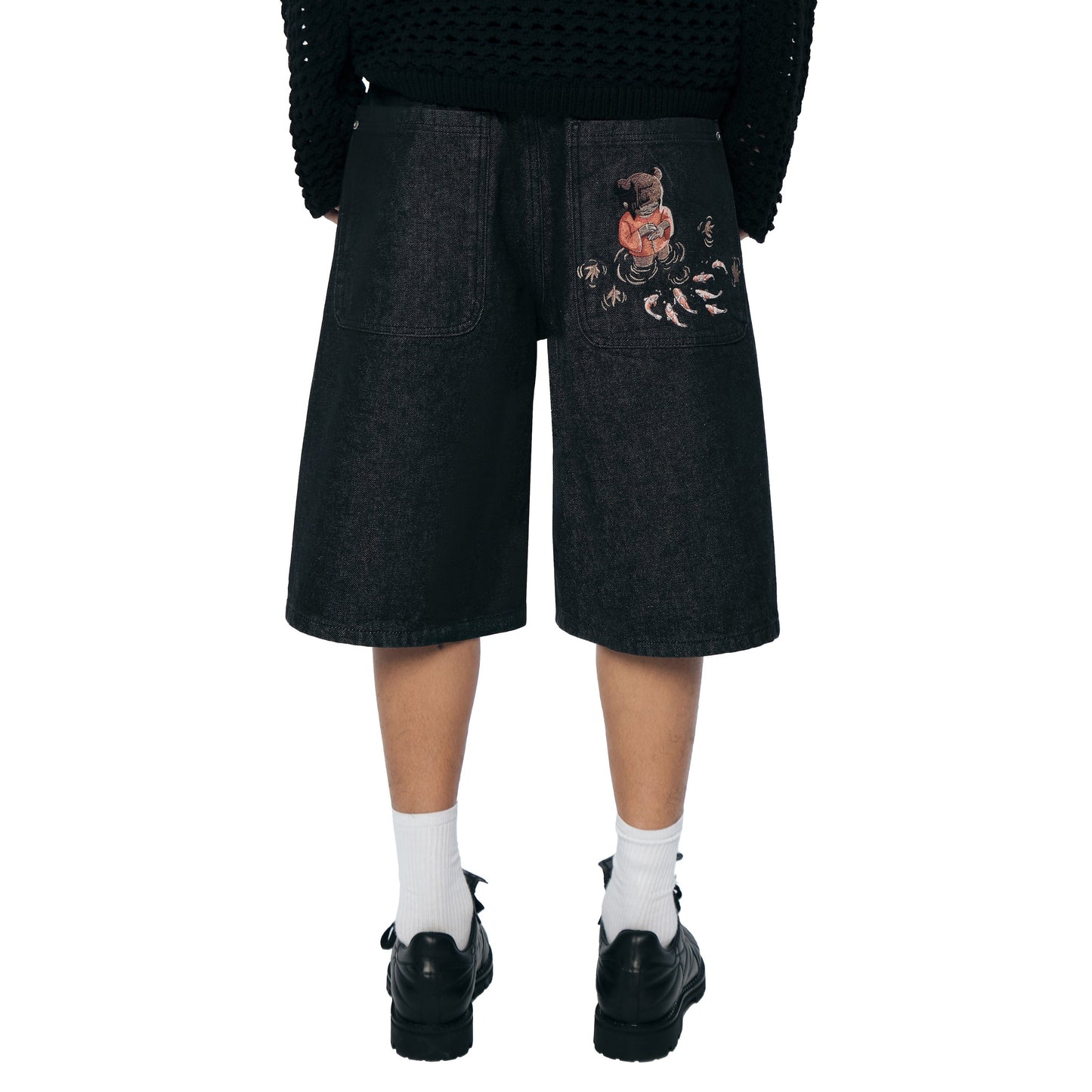 "koi fish v2" Jorts raw indigo