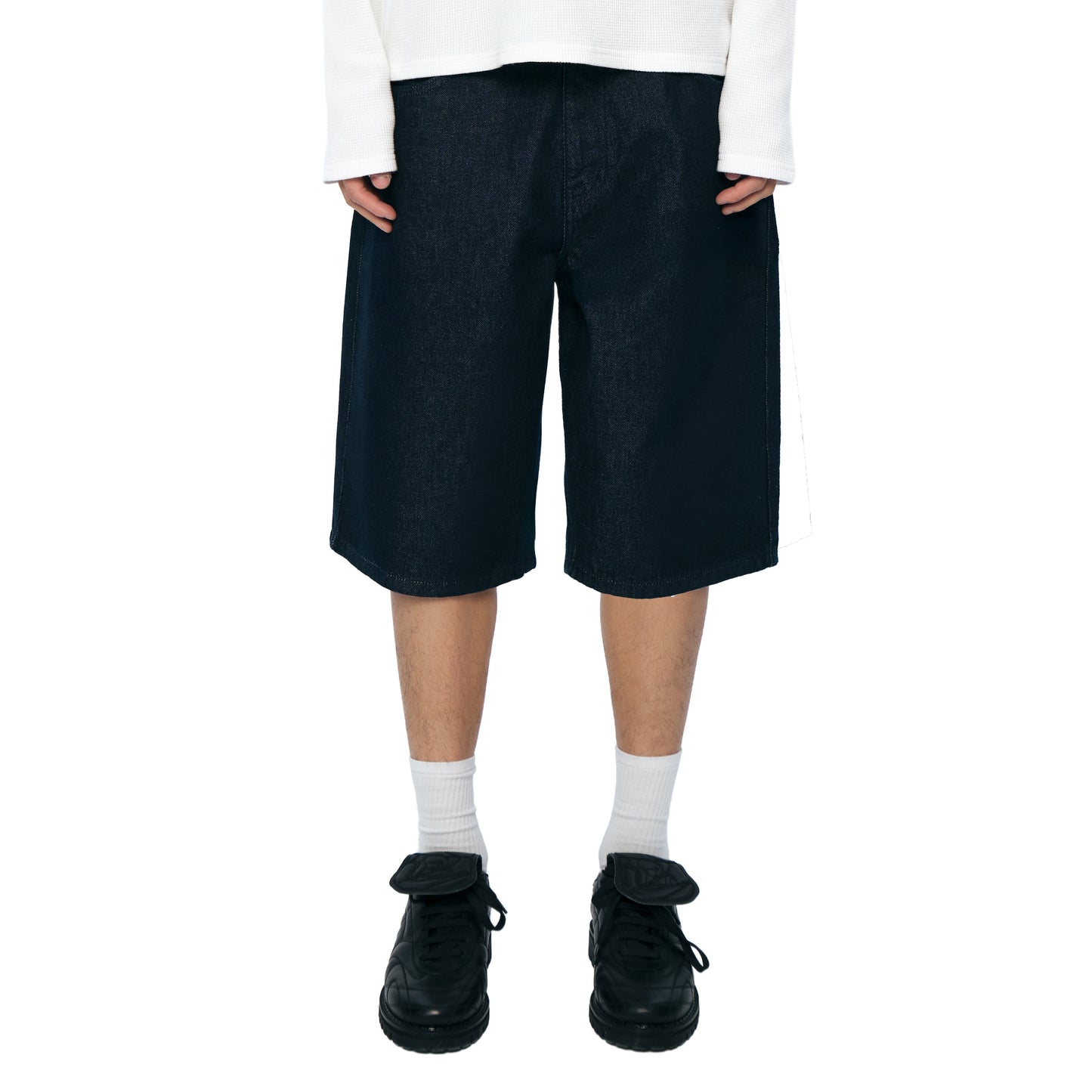 "whales v2" Jorts dark indigo