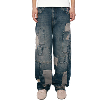 "blossom v2" patchwork washed Denim