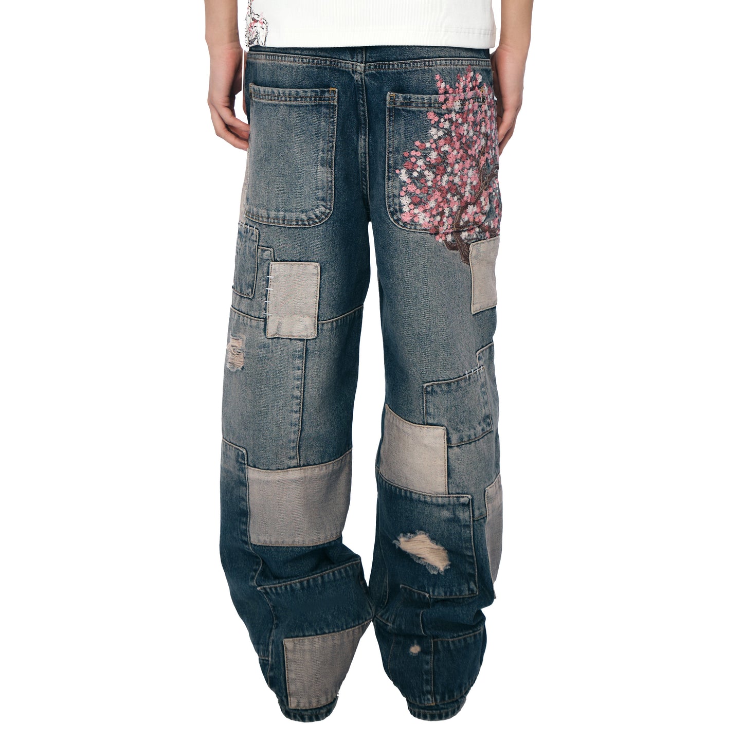 "blossom v2" patchwork washed Denim
