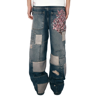 "blossom v2" patchwork washed Denim