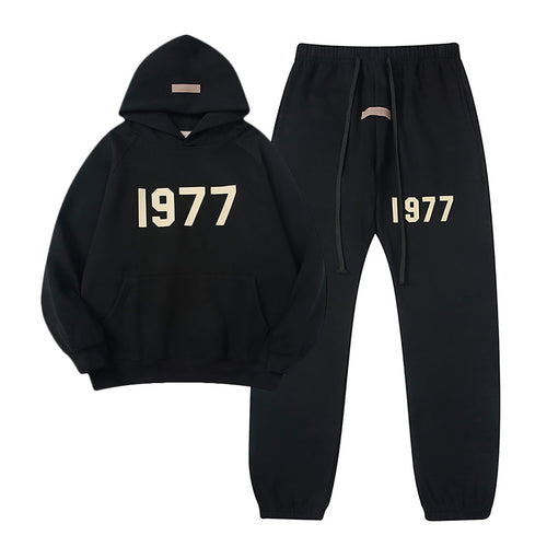 1977 Hoodie & Pants Set Black