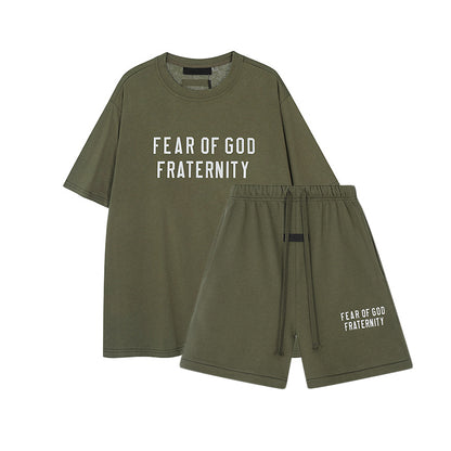 FW24 FRATERNITY T-Shirt / Shorts / Set - Turquoise