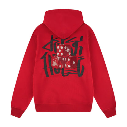 "dice" Hoodie red