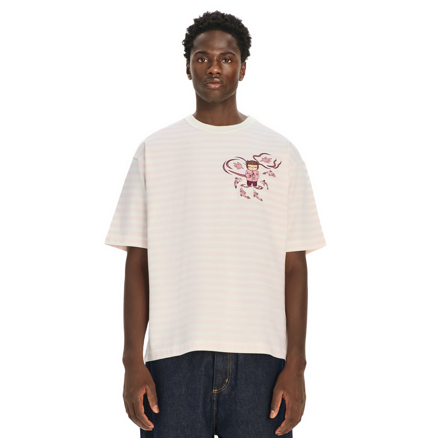 "koi" T Shirt pink striped