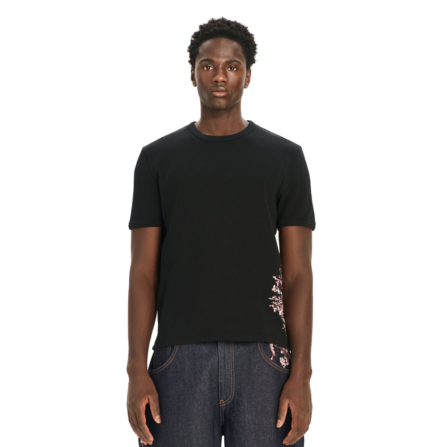 "blossom v3" ribbed T Shirt black